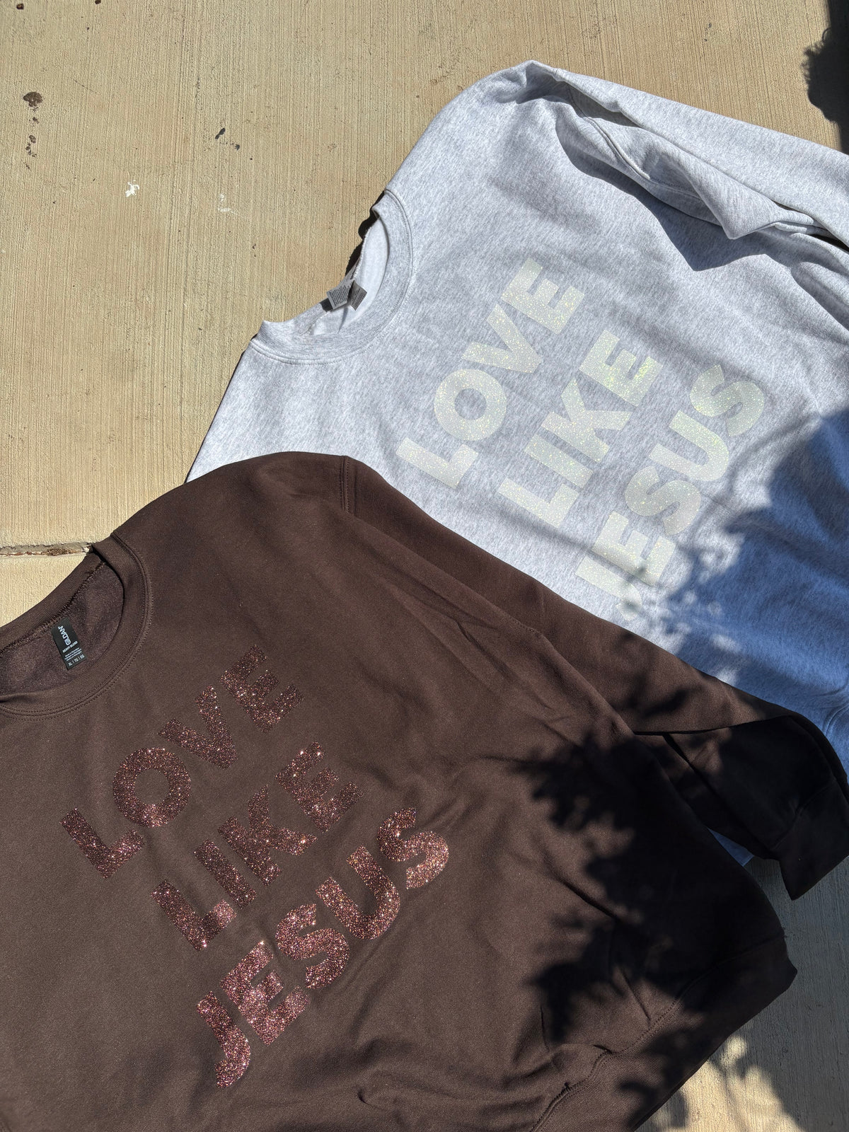 Glitter Love Like Jesus stardust crewneck