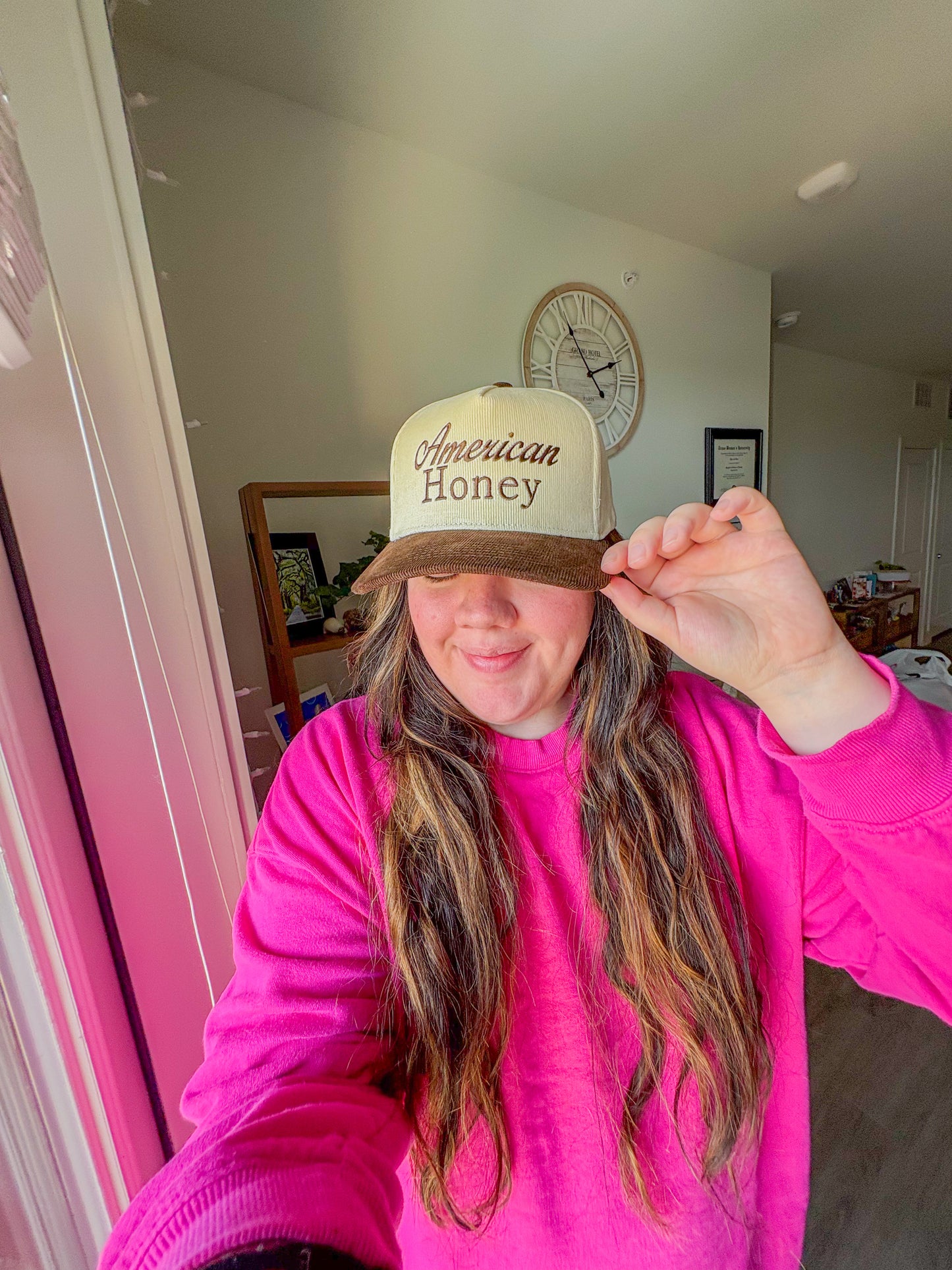 Cream & Brown “American Honey” Hat