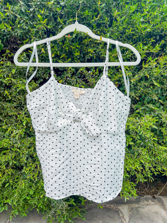 Polka dot bow top