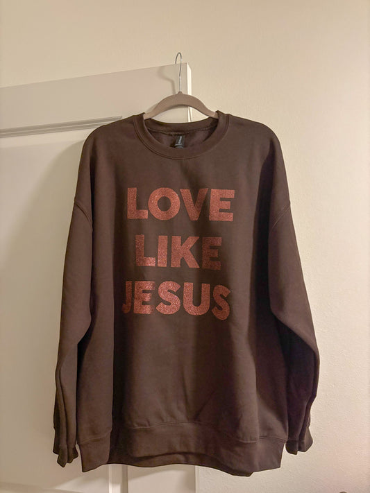 Glitter Love Like Jesus crewneck