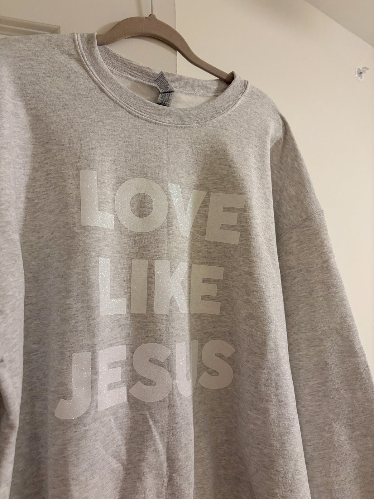 Glitter Love Like Jesus stardust crewneck