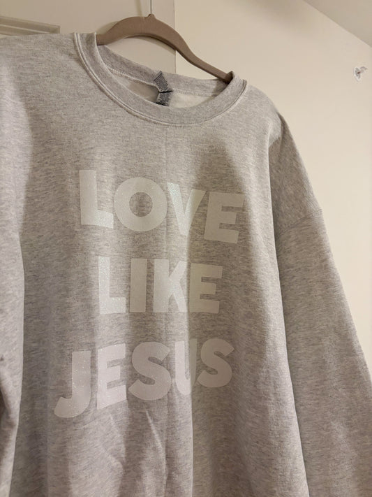 Glitter Love Like Jesus stardust crewneck