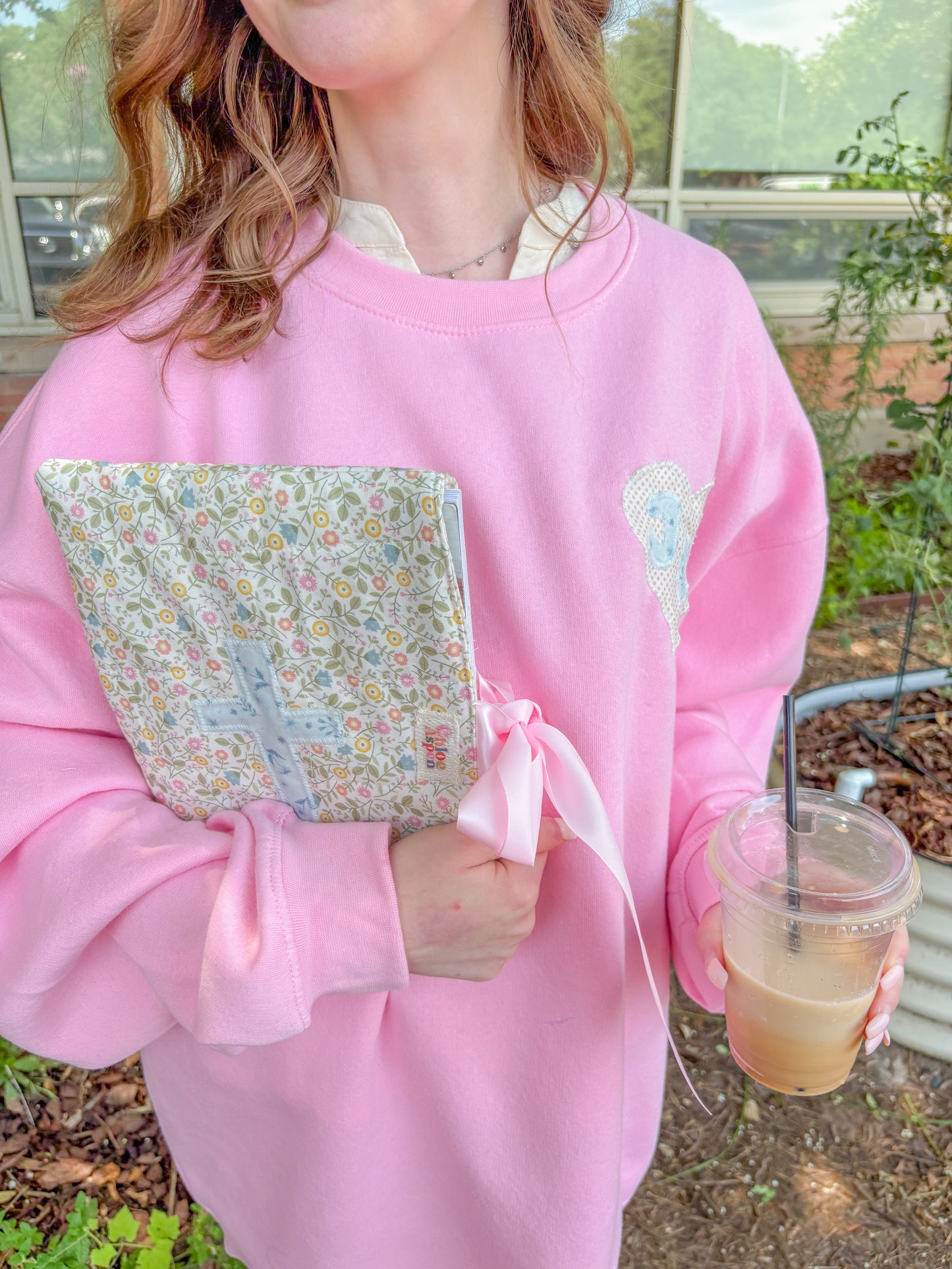 Handmade floral Bible cover