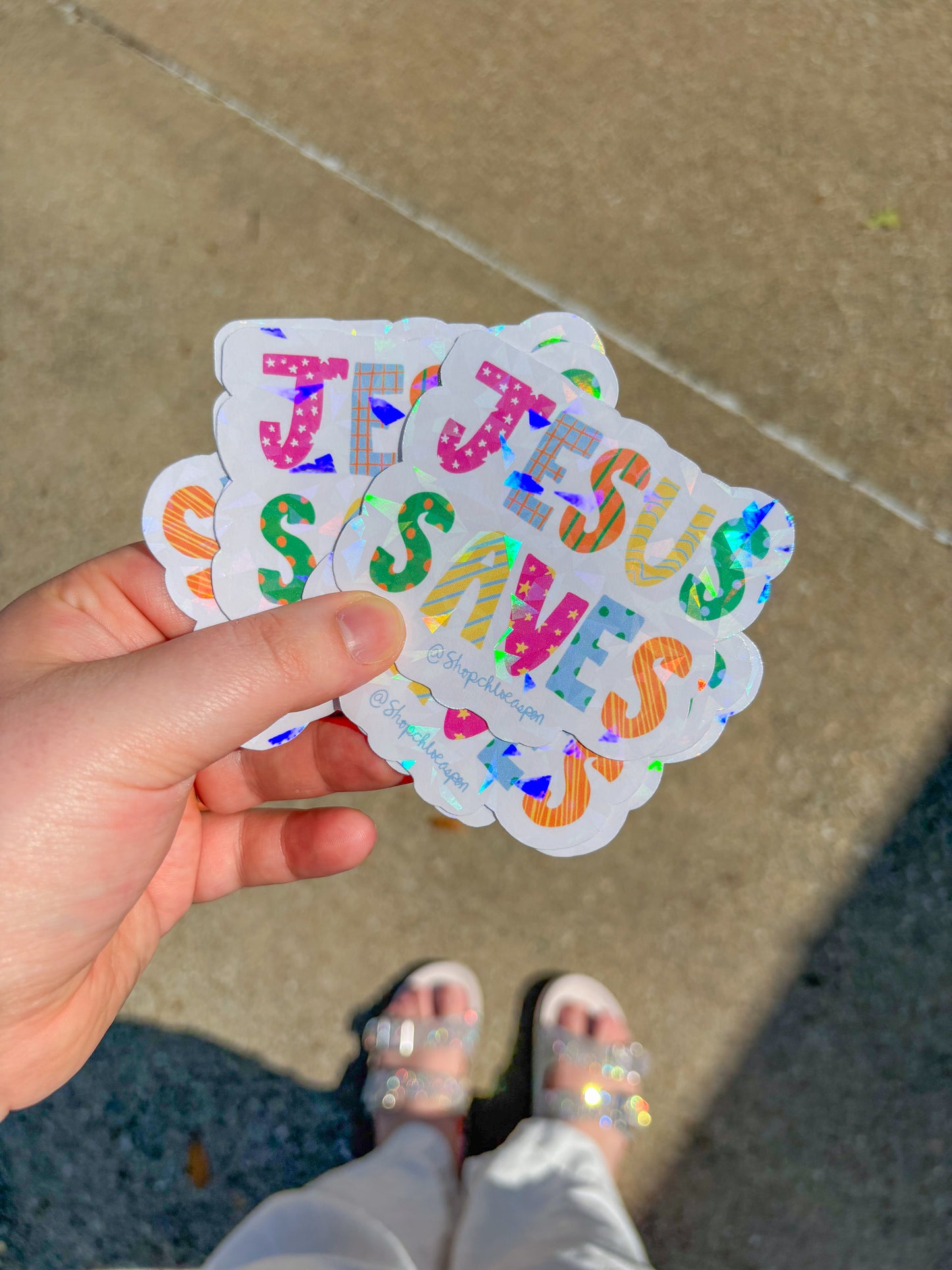 Jesus saves sticker