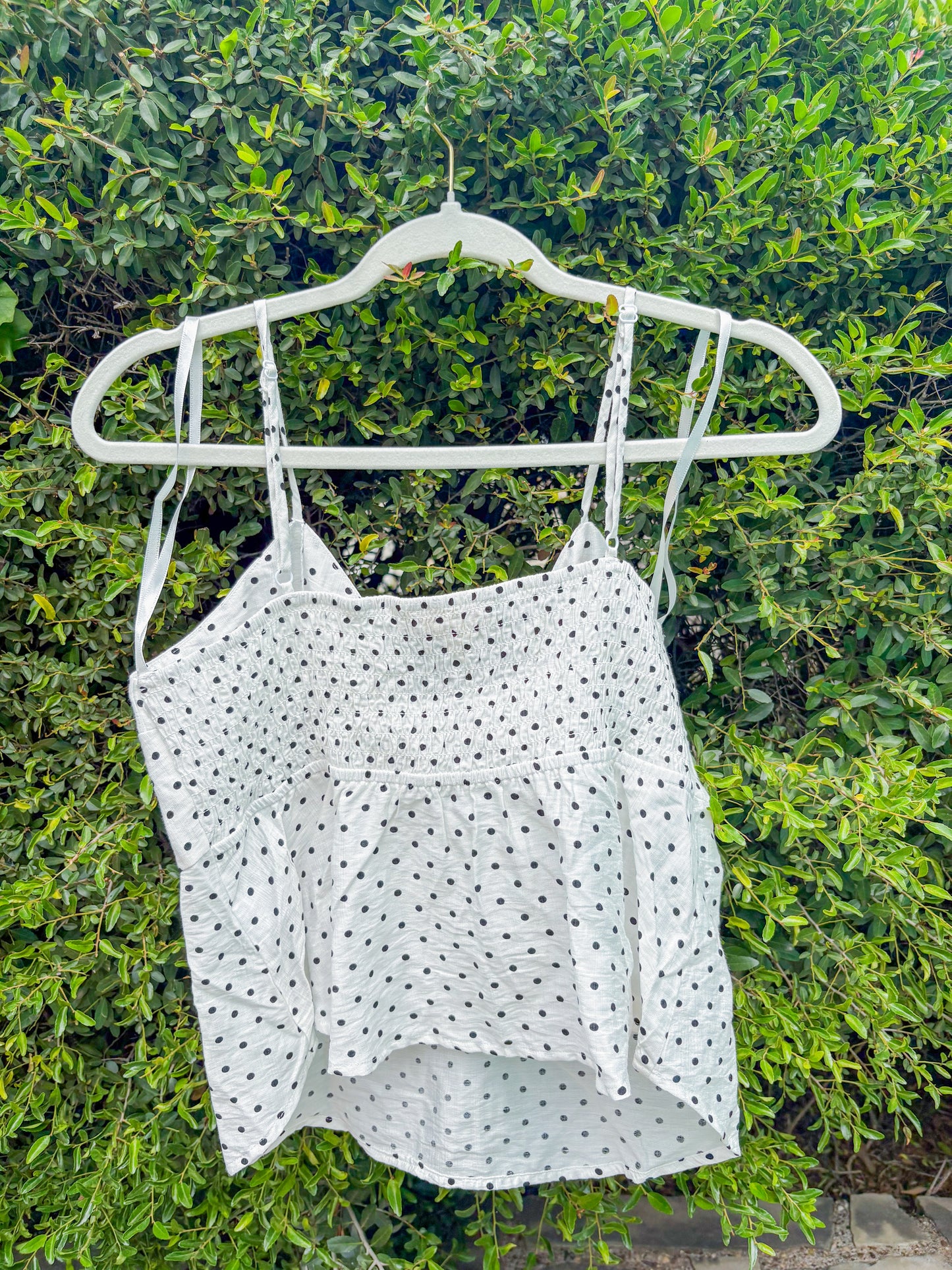 Polka dot bow top
