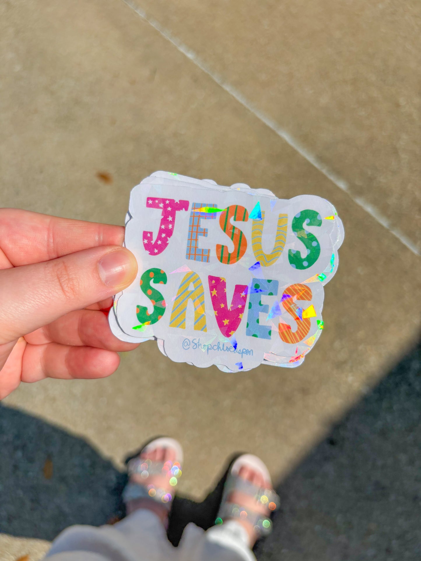 Jesus saves sticker