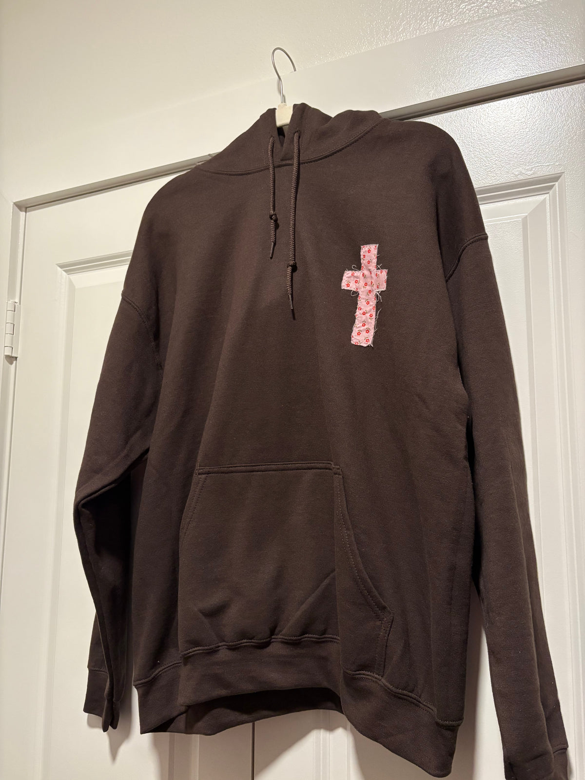 Walk by faith patchwork hoodie