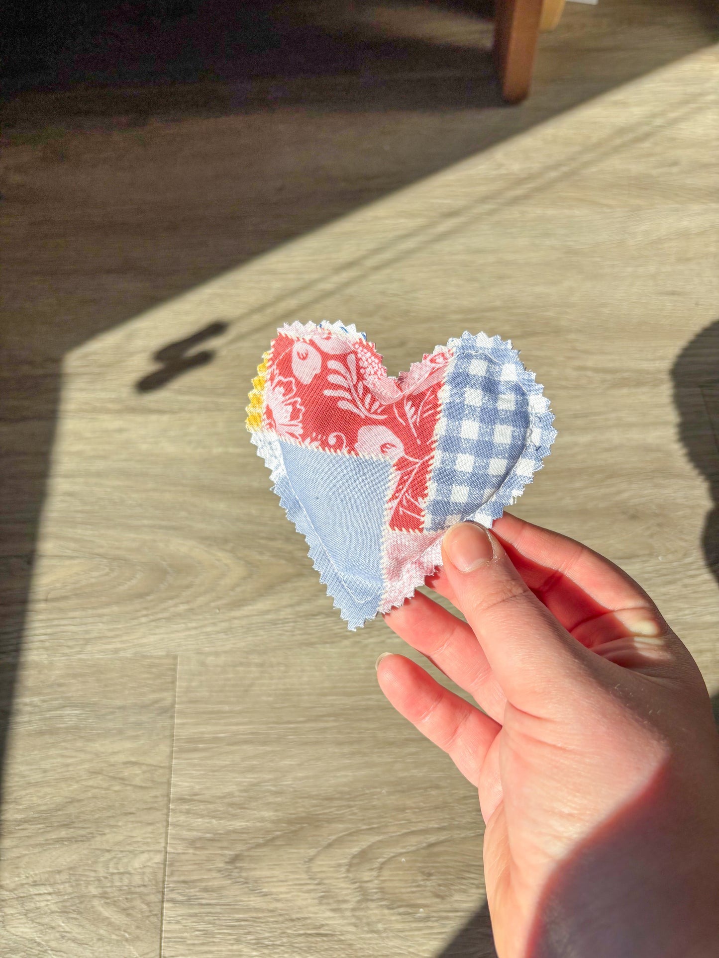 Puffy Patchwork Hearts