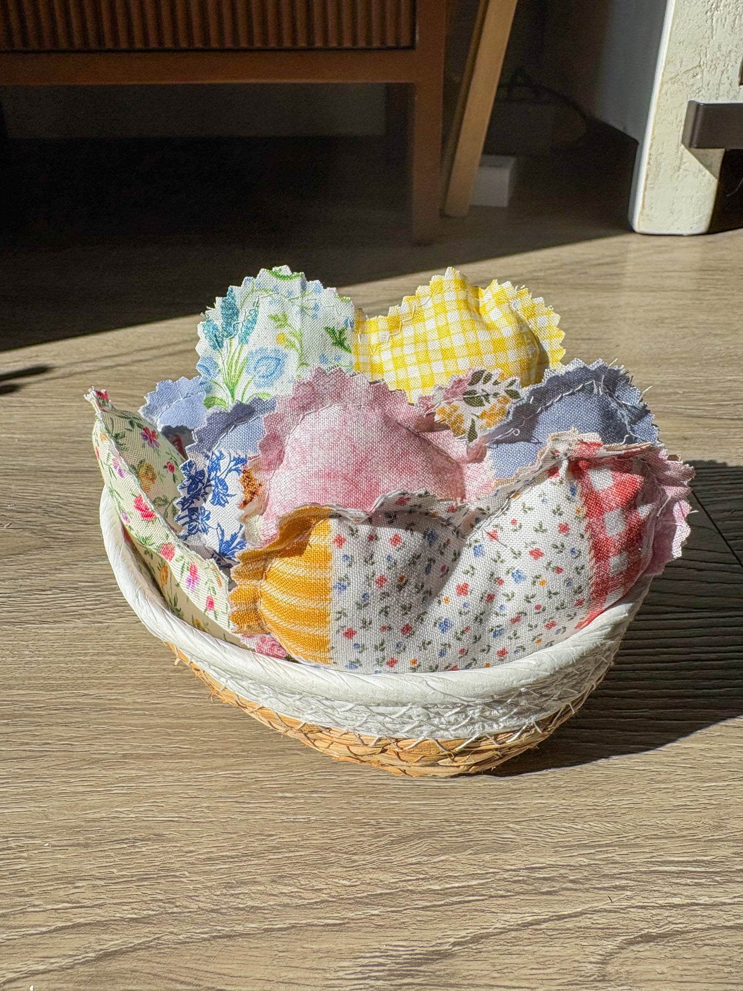 Puffy Patchwork Hearts