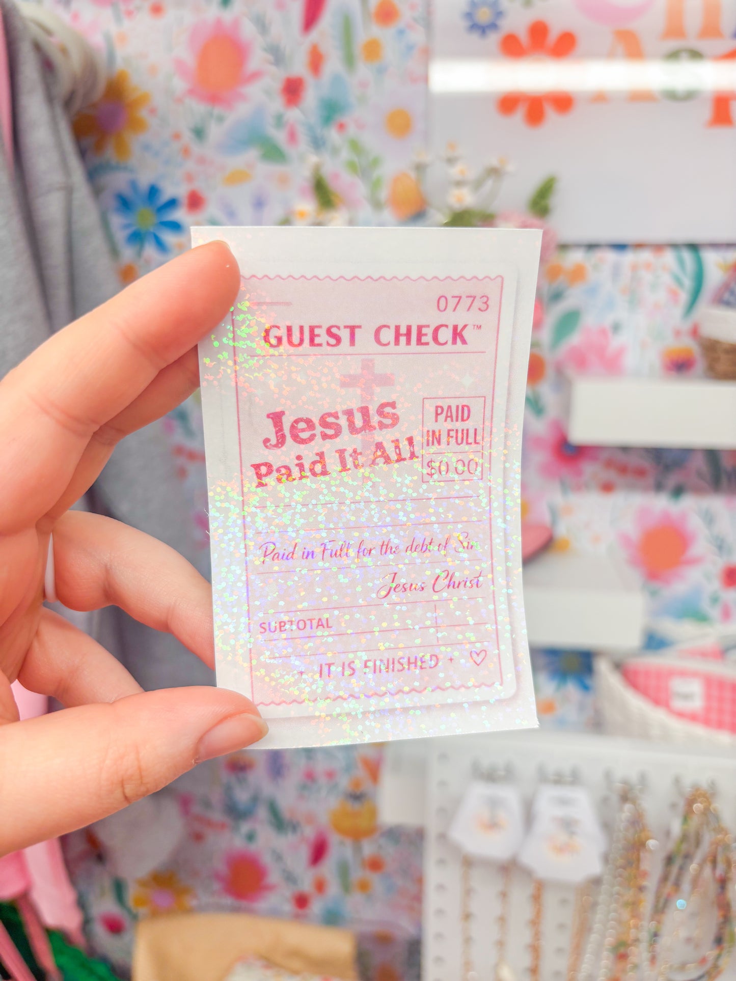 Jesus paid it all sticker
