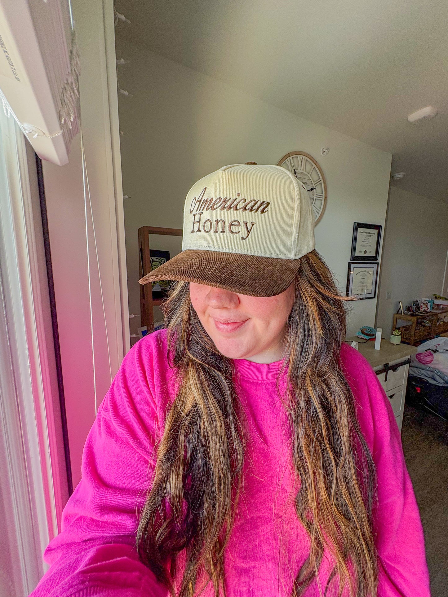 Cream & Brown “American Honey” Hat