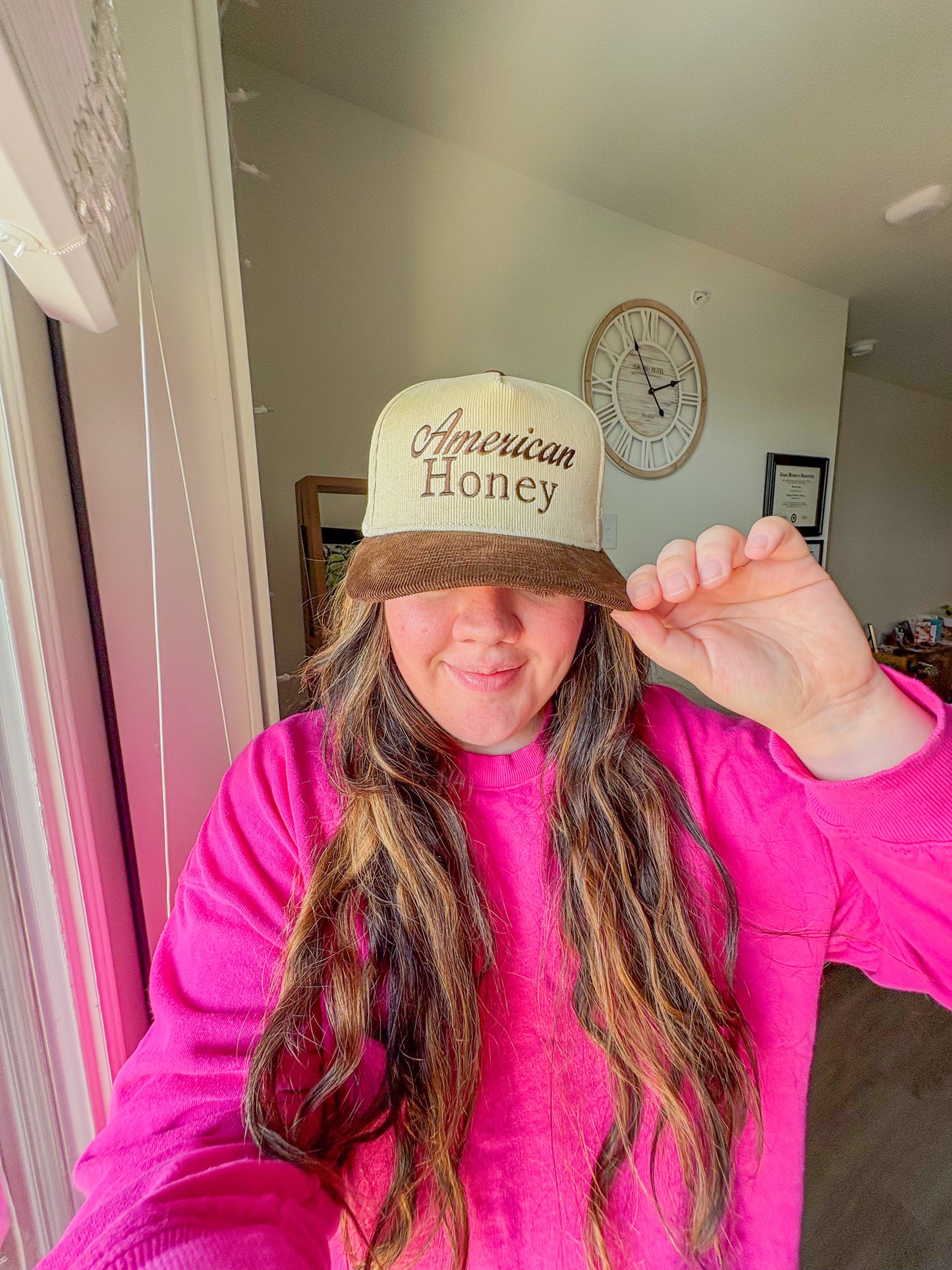 Cream & Brown “American Honey” Hat