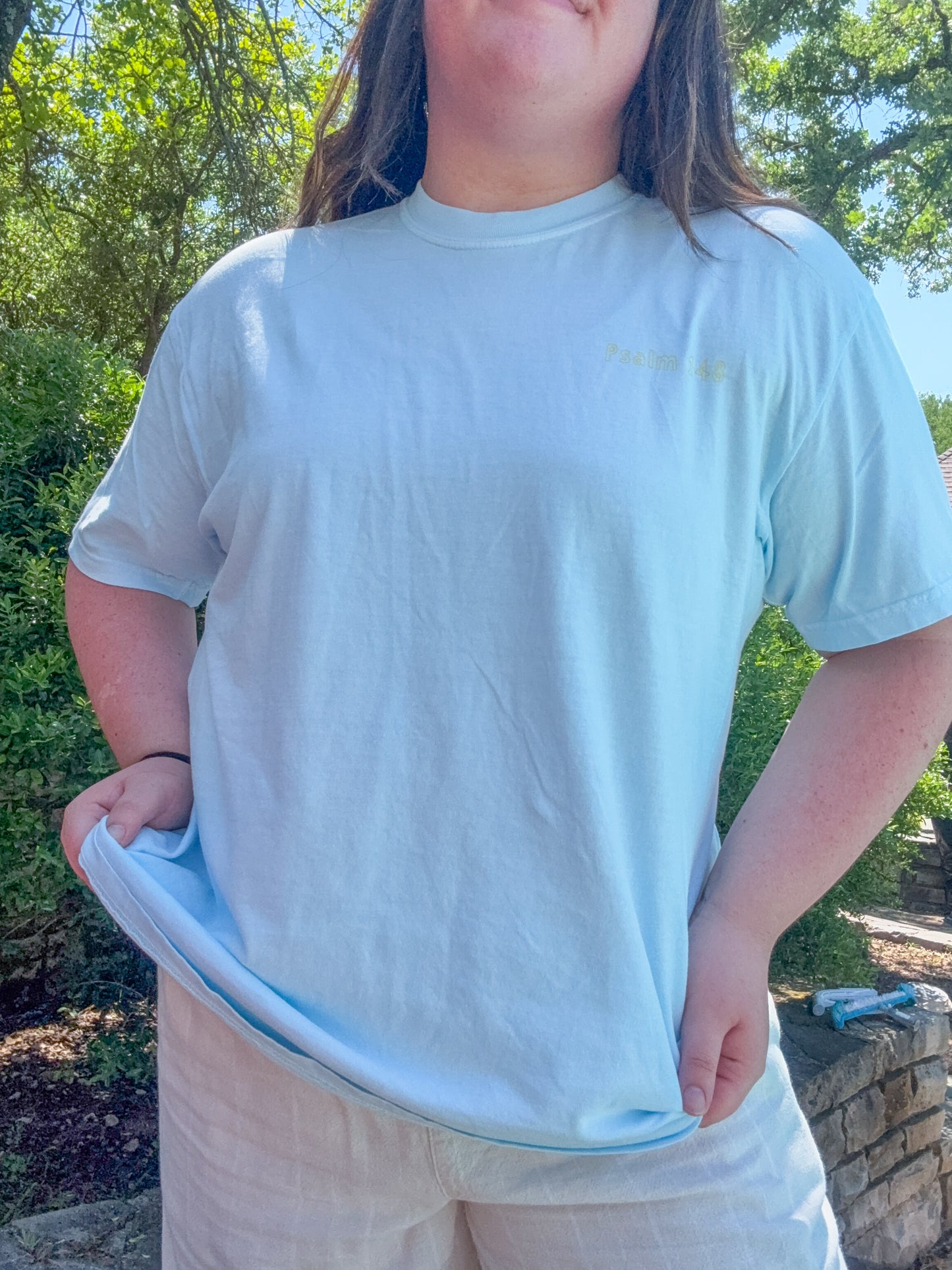 if the stars light blue tee
